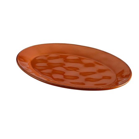 RACHAEL RAY 14 in. Cucina Dinnerware Ceramic Round Serving BowlPumpkin Orange 47924